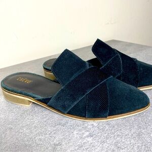 SALE Crevo Tessana Black Suede Leather Mule
Slip-On Shoes Size 8